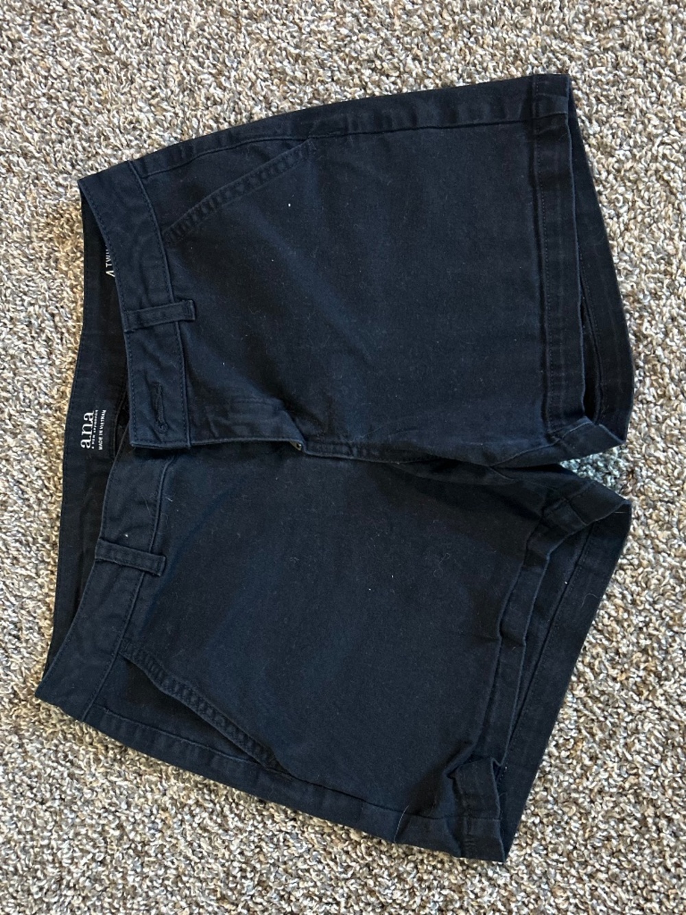 Black twill shorts